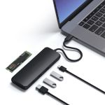 Satechi USB-C Hybrid Multiport Adapter with SSD Enclosure Black -  Laptop Adapter / HUB στο Twiinshop