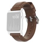 Nomad Strap Traditional Leather Brown Connection Silver for Apple Watch 42/44/45/49mm -  Λουράκια για Apple Watch στο Twiinshop