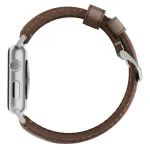 Nomad Strap Traditional Leather Brown Connection Silver for Apple Watch 42/44/45/49mm -  Λουράκια για Apple Watch στο Twiinshop