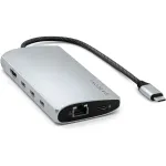 Satechi USB-C Multiport Adapter 8K with Ethernet V3 Silver -  Laptop Adapter / HUB στο Twiinshop