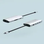 Satechi USB-C Multiport Adapter 8K with Ethernet V3 Silver -  Laptop Adapter / HUB στο Twiinshop