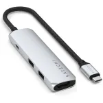 Satechi USB-C 4-in-1 Slim Multiport Adapter 4K Silver -  Laptop Adapter / HUB στο Twiinshop
