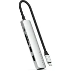 Satechi USB-C 6-in-1 Slim Multiport Adapter 4K Silver -  Laptop Adapter / HUB στο Twiinshop