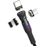 STATIK 360Pro Braided Rotating 3 magnetic tips 6-in-1 Cable Black 2m -  Καλώδια στο Twiinshop