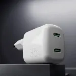 PURO MiniPro Wall Charger GaN - 2 x USB-C 35W PD Wall Charger (White) -  Φορτιστές Τοίχου στο Twiinshop