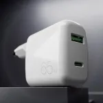 PURO MiniPro Wall Charger GaN - Power Charger 1 x USB-C & 1 x USB-A 65W PD (White) -  Φορτιστές Τοίχου στο Twiinshop
