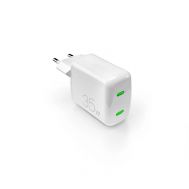 PURO MiniPro Wall Charger GaN - 2 x USB-C 35W PD Wall Charger (White)