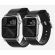 Nomad Strap Modern Leather Black Connector Silver 42/44/45/49mm -  Λουράκια για Apple Watch στο Twiinshop
